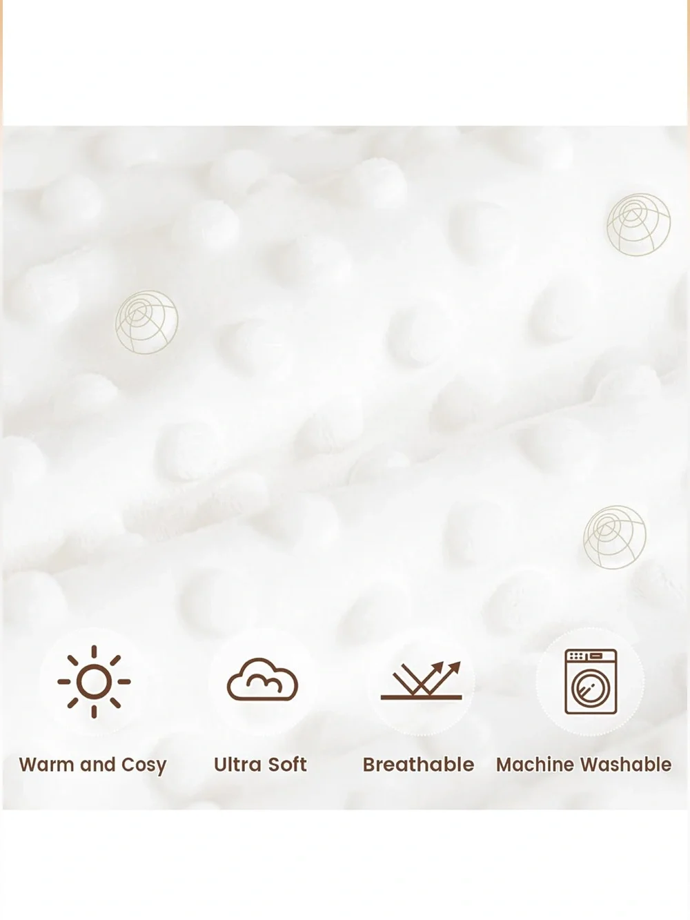 White Minky Baby Blanket - Soft Nursery Throw